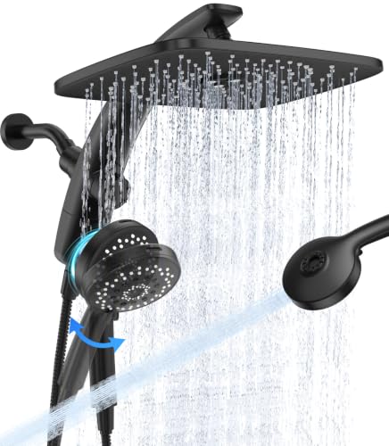 Veken 14" Luxurious Shower Head with Handheld,Full Body Coverage,Power Wash