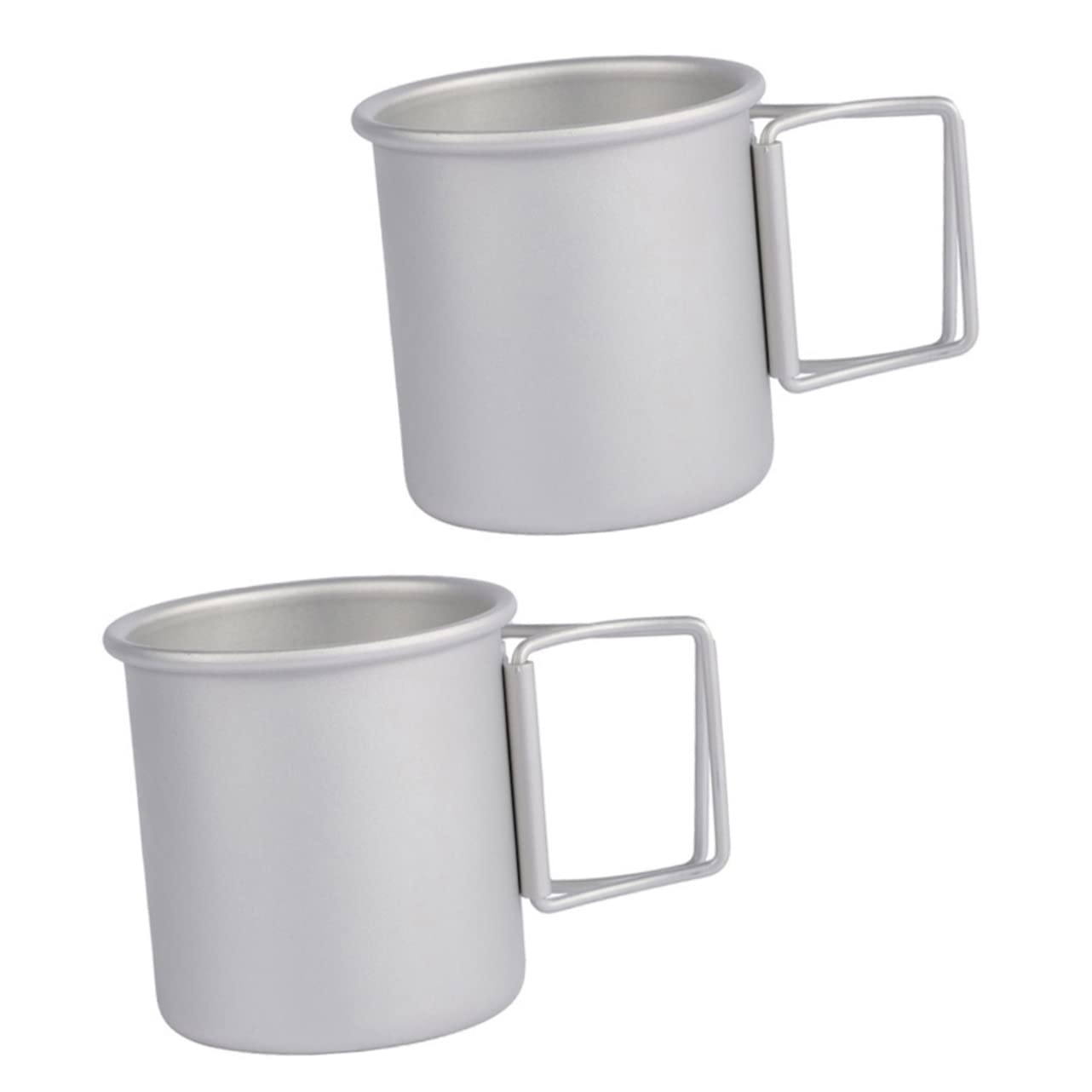 Toyvian 2 Sätze Faltbarer Aus Aluminium Faltbarer Griff Mit Reise Campingbecher Rechteckige Becher Zusammenklappbarer Reisebecher Großer Isolierter 2 Stück * 2
