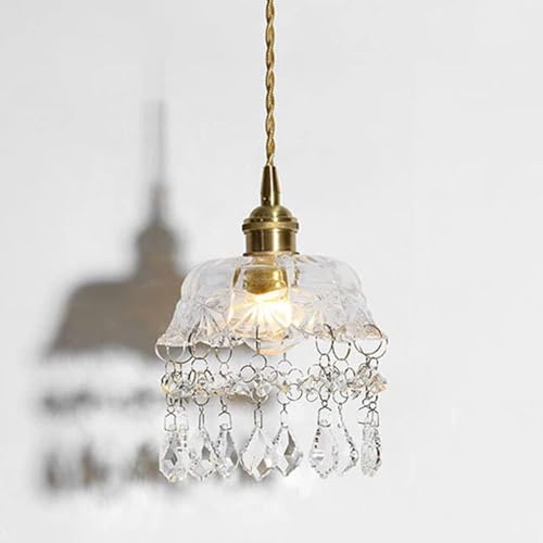 Suspension en verre moderne dorée luminaire chic pour îlot de cuisine et salle à manger E27