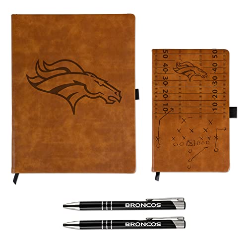 Rico Industries NFL Football Denver Broncos (2) Pens & 2 Notebooks Gift Set (2) Pens & 2 Notebooks Gift Set