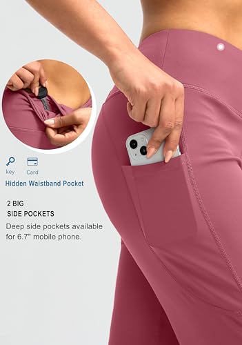 Image of G Gradual Capri Pants for Women High Waist Workout Yoga Pants with Pockets Tummy Control Leggings Crop Straight
