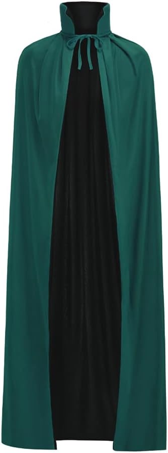 yolsun Black&Red Reversible Cape for Adult, Halloween Costume Witch Vampire Cape Costume