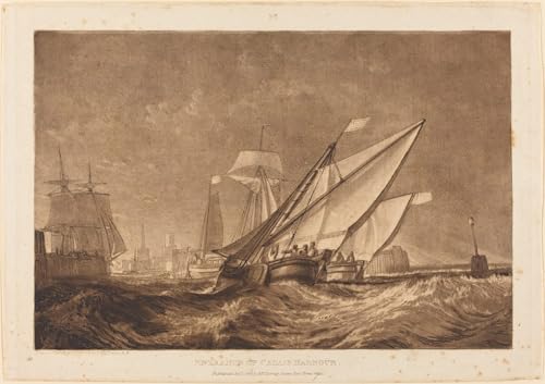 Pintura sobre lienzo Ingresso del porto di Calais de Turner cuadro 60x90