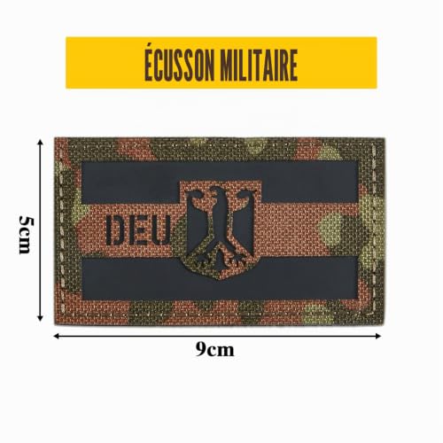 DEU Allemagne Patchs réfléchissants militaire Patchs pour vêtements tactiques Sac à dos Casquette de baseball Uniforme Gilet Harnais pour chien – vue 2
