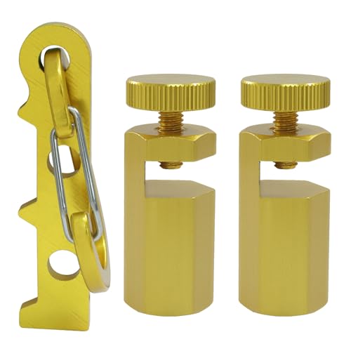 OSVJE 1 Pack Stair Gauges, Framing Jig Holder Carabiner Tool for Circular Saw, Layout Tool for Carpentry Squares/Rafters(Yellow)