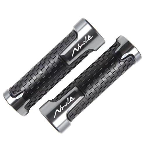 Puños de aluminio CNC gris para moto Honda NS125LA con contrapesos antivibración duraderos