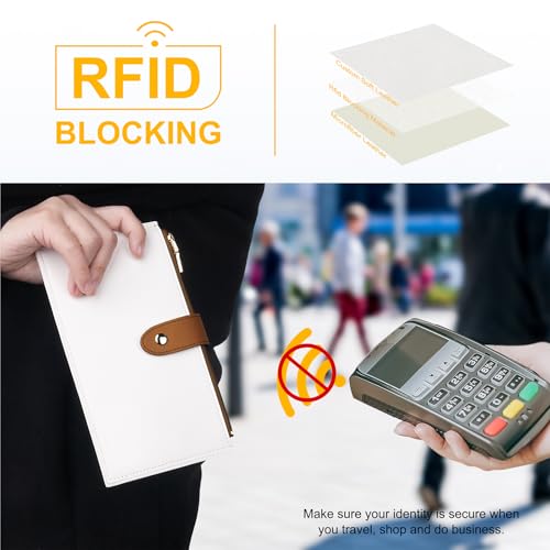 Image of Travelambo RFID Wallet Women Large Size Bifold Multi Card Wallet Case with Zipper Pocke Credit Card Holder for Women