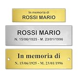 Targhette commemorative personalizzate lapidi loculi panche inginocchiatoi chiese