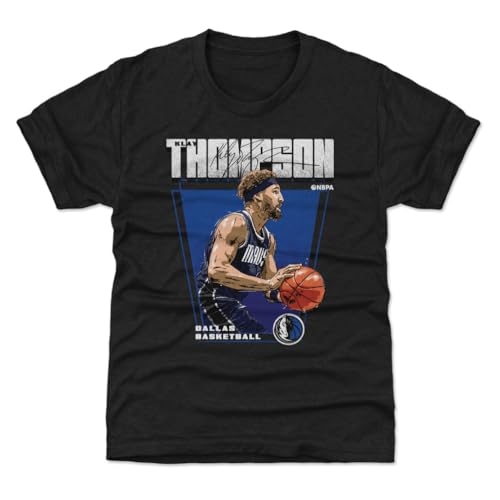 500 LEVEL Klay Thompson Dallas Mavericks Youth Shirt - Klay Thompson Dallas Mavericks Premiere WHT (Tri Black, 10-12Y Large)