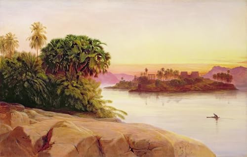 Tableaux Posters Égypte Philae par Edward Lear Art Mural Toile 60x90cm