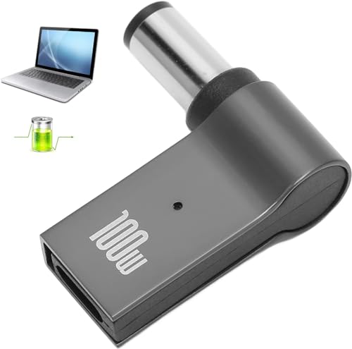 Image of Tobo USB C to DC Adapter, USB C Female to Male DC 7.4 x 5.0mm Barrel Jack Plug Converter, 100W 5A PD Portable Power Charger Connector for DEL Laptop