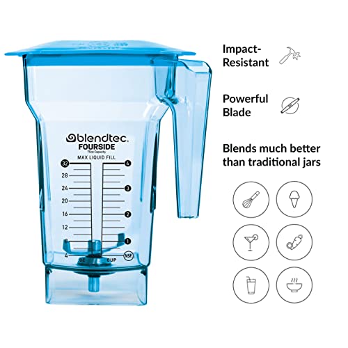 Vaso reemplazo Blendtec 75 oz cuatro lados azul miniatura 5