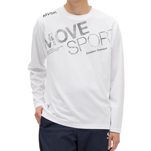 MOVESPORT(ムーブスポーツ) デサント ドライメッシュ ビックロゴ 長袖シャツ ロングスリーブ 吸汗速乾 トレーニング ランニング ウォーキング メンズ