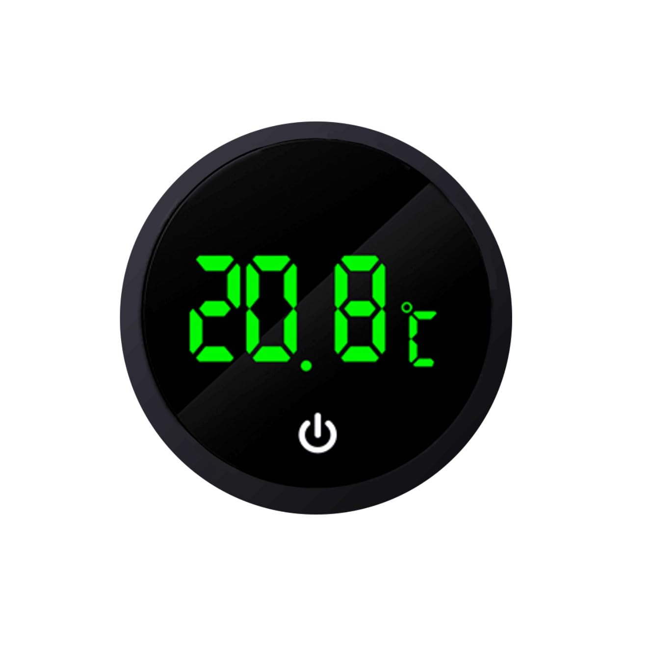 JZK Mini wireless digital aquarium thermometer, self-adhesive small tropical fish tank thermometer, water temperature gauge meter with LED display for reptile/turtle/axolotl tank, accessories
