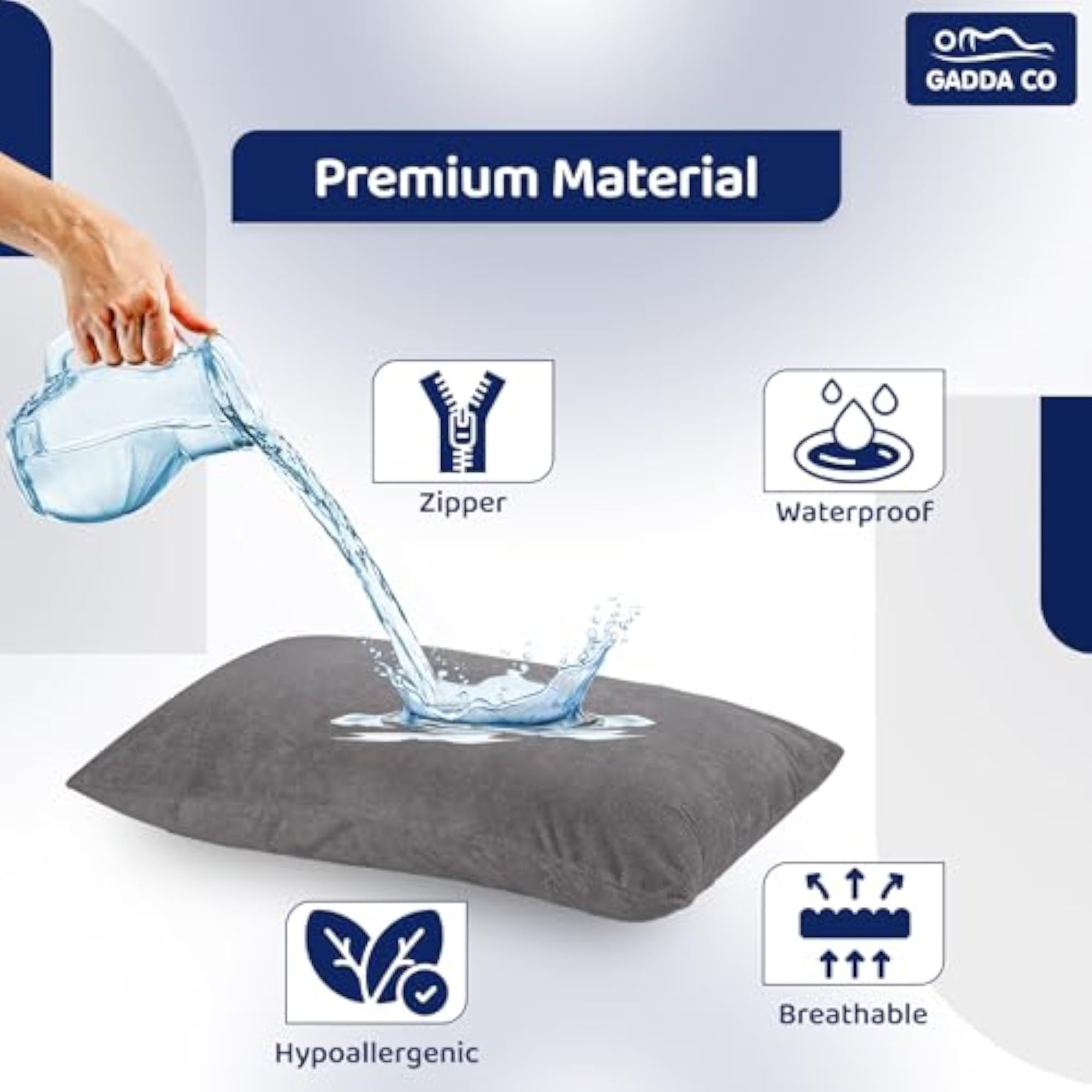 Waterproof Pillow Protector Covers Pack of 4