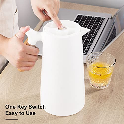 Garrafa de Café Térmica,Sailsbury Garrafa térmica grande para café com paredes duplas Garrafa térmic