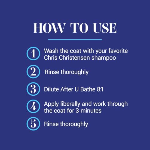 Image of Chris Christensen After U Bathe Final Rinse Solution, Groom Like a Professional, Adds Moisture and Resilience, No Waxes /Oils, Made in the USA, 128 oz