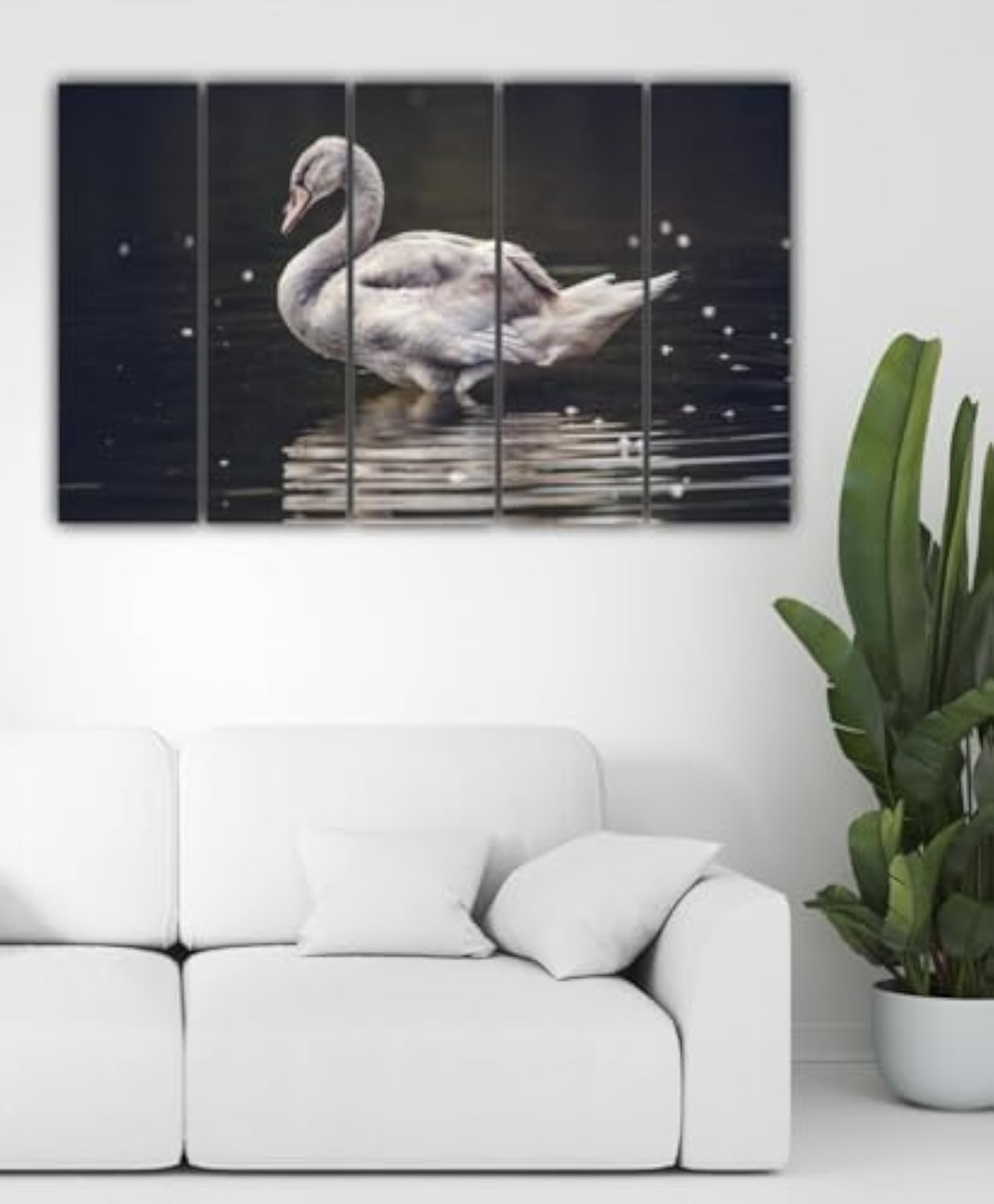 Duck Canvas Multiple Frames 3D Painting for Home Decoration