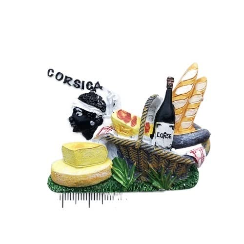 SERHEX - French Napoleon Hometown of Corsica Tourist Souvenirs Map Island Flag Magnets Refrigerator Stickers Gifts for Friends Home Decorations Gift. (Color : Corsican Cuisine)