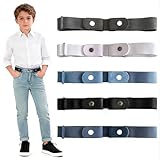 SHAOWENCB Gürtel Kinder 5 Stück Kindergürtel Stretchgürtel Unsichtbare Verstellbare Schnallenfreier für kindergürtel jungen gürtel kinder mädchen Jeans Hosen Kleid.