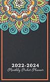 2022-2024 Monthly Pocket Planner: Hand Drawn Mandala Design Cover, 3 Year Calendar 36 Months...
