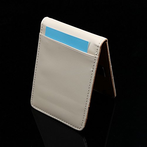 Brown/ Beige Fine Leather Wallet-Money Clip Mans Wallet Credit Card Holder With Magnetic Y&G Money Clip Mw1001 One Size Brown #TOP2