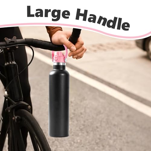 Image of EIPOSAU Auto Flip Lid for Hydro Flask Standard Mouth Bottle, Spout lid for HydroFlask Narrow Mouth Bottle, Replacement Lid with Button Lock