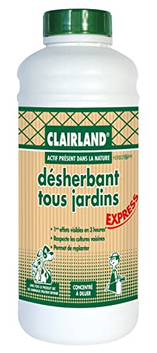 CLAIRLAND Désherbant Tous Jardins - Actif présent dans la nature - Concentré 910 mL, CLAIRJAR910N