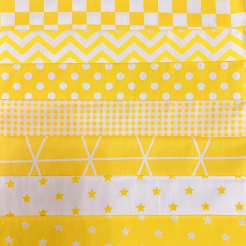 Image of Cotton Fabric DIY Making Supplies Quilting Patchwork Fabric Fat Quarter Bundles DIY for Quilting Cotton Patchwork Cushions (Crown Bear, 20 inch x 20 inch)