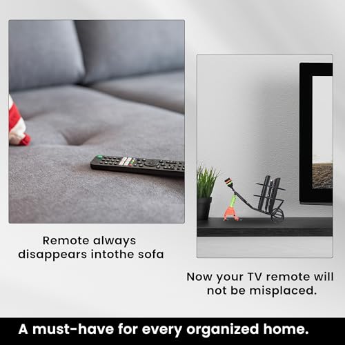 Image of ROLLYWARE Metal Strong and Durable Organizer for TV AC DVD DTH Remotes, Living Room Decor, showpiece Remote Stand Remote Holder /Remote Stand /Remote Organizer showpiece (Black), 15X9X8 Cm (1)