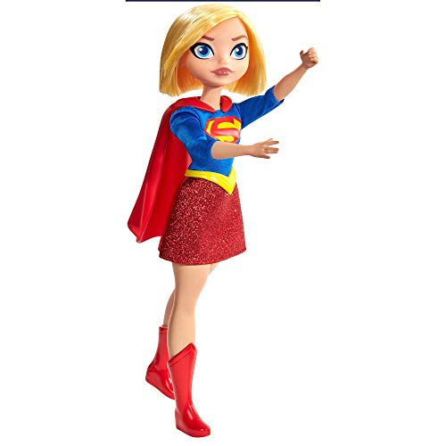 DC Super Hero Girls Supergirl Action Doll Approx. 10.5 inch with Removable Accessories, Wearing Iconic Outfit with True-to-Show Details, Great Gift for 6 – 8 Year Olds