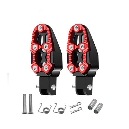 Repose-pieds moto arrière en alliage d'aluminium avec pédale antidérapante
