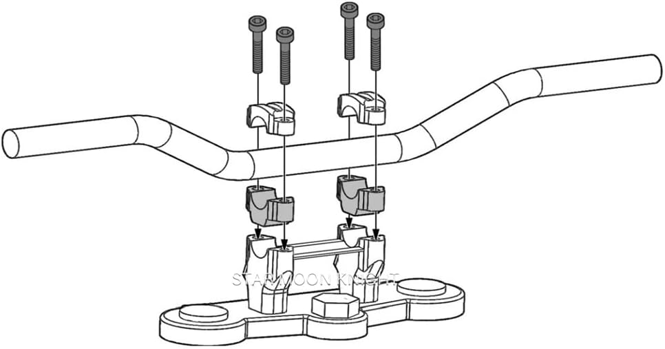 For Yamaha Tenere 700 Handlebar Riser Clamp Adapter XT690Z Tenere 700 Rally Lift Height Booster Accessories 2021 2022 2023 2024 2025 (Black)