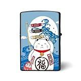 Zippo兼用ケース 招き猫 鯉のぼり ジッポライターカバー ジッポ外側ケース 保護シェル 喫煙アクセサリー 両面プリント 互換性がある 防錆 防風 耐摩耗 個性 男女兼用 贈り物