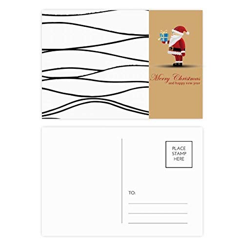 Cartes postales Père Noël à lignes irrégulières pour partager la magie de Noël