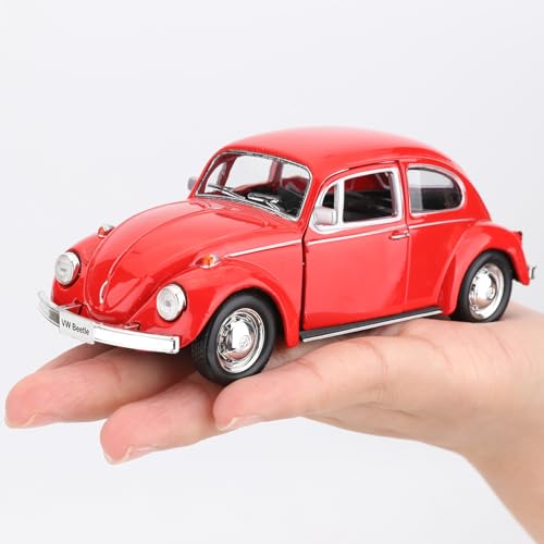 imtfzct 1/36 Volkswagen Käfer (VW Beetle) Casting Auto Modell, Zinklegierung Spielzeug Auto für Kinder, Zurückziehen Fahrzeuge Spielzeug LKW für Kleinkinder Kinder Jungen Mädchen Geschenk
