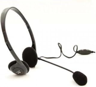 Ewent Cuffie con Microfono per PC con Controllo Volume, Nero