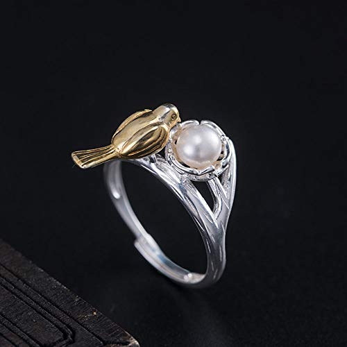 Bague ajustable pour femme nid d'oiseau, cadeau idéal fille