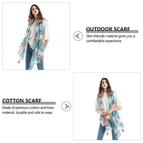 ABOOFAN 1Pc Havaí Xale Lenço Das Mulheres Confortáveis de Algodão E Linho Lenço Ao Ar Livre