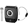 Voice Amplifier with 2 Wireless Mics, 25W High Capacity 5200mAh Personal Voice Amplifier Portable Pa System Megaphone Bluetooth Speaker,Wireless Microphone System for Teaching, Fitness, Outdoor
