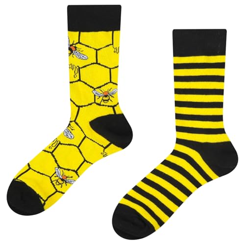 Vicloon Colours Lustige Socken mit Motiv, Socken Unisex Damen Herren, Igel, Musik, Biene, Reh, Welpe, Weihnachtssocken, Sneakersocken, Valentinstag Geburtstag Geschenk