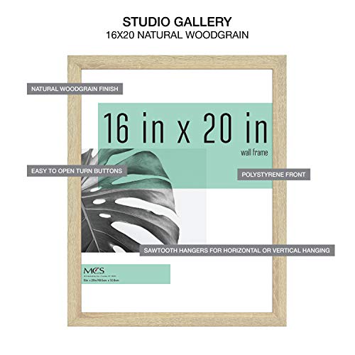 Mcs Studio Gallery Frame, Natural Woodgrain, 16 X 20 In, Single #TOP4