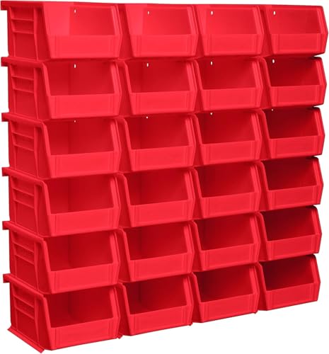 Akro-Mils 30210 AkroBins Plastic Storage Bins, Space-Saving Stackable Bins for Garage, Pantry, Craft Organization, 5-