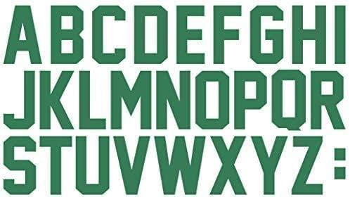 52 Pieces 4 Inch Iron On Letters A to Z Heat Transfer Letters Paper for Sport Jersyes T Shirts Team Name(Green)
