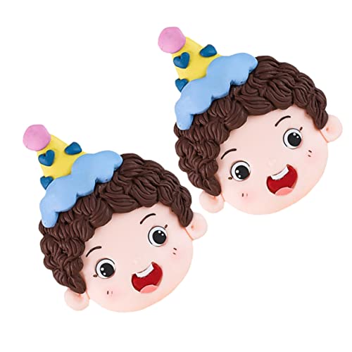 FIGURINE DI GIOCATTOLI PER RAGAZZI: ornamenti per torte a forma di cappello di compleanno, molto adatti per feste per bambini.