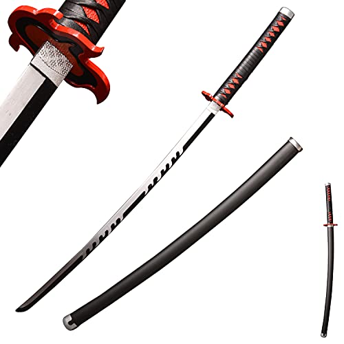 Sword Valley Handgemachtes Katana Anime Cosplay Schwert, Edelstahl, Samurai-Schwert, Demon Slayer Schwert-- Kamado Tanjirou Cover
