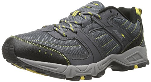 AVIA Avi-Dell Tênis de corrida masculino, Cinza crepúsculo cinza/aço cinza/amarelo brilhante, 9.5