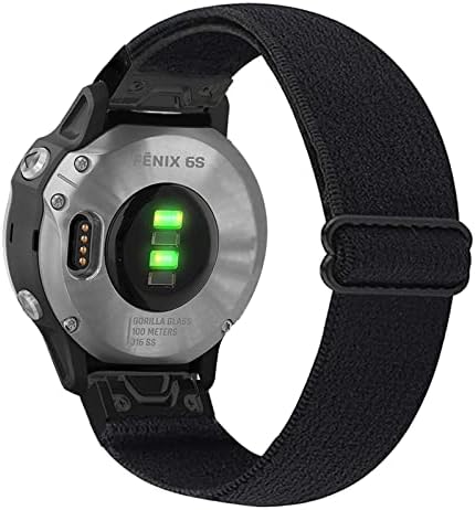 Abanen Elastic Watch Bands for Fenix 7S / Fenix 6S / Fenix 5S / epix Pro 42mm, Quick Fit 20mm Soft Nylon Stretchy Embroidery Loop Breathable Wristband Strap for Garmin Instinct 2S