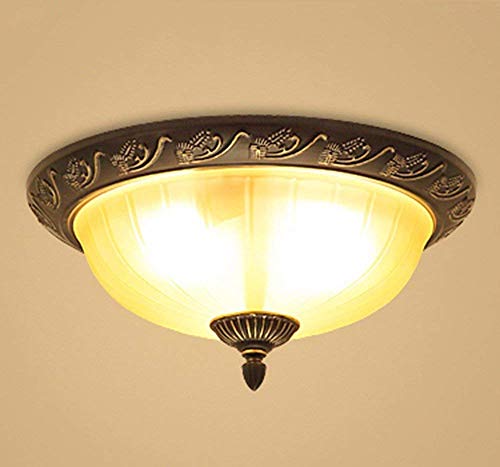 Plafonnier extérieur LED couloir style américain fer blanc GZZ Deng 380mm
