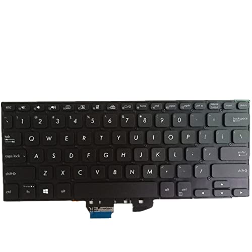 fqparts Replacement Clavier d'ordinateur Portable pour for ASUS for VivoBook Flip 14 TM420IA Couleur Noir États-Unis Version